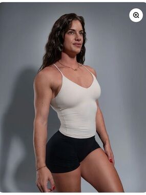 Violate The Dress Code, TEASE TANK - CREAM, Small, NWT